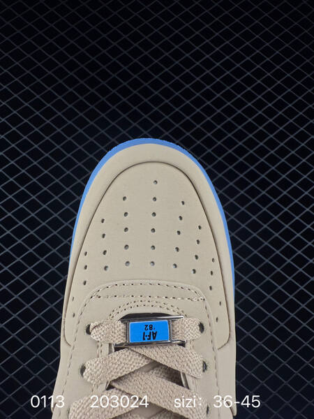 Nike Air Force 1 07 Low Beige Tan with translucent blue sole EU 36-45 lifestyle