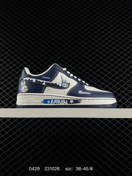 Nike Air Force 1 Low multi-color (black/white, pink/white, light blue/white, navy/white Labubu custom) EU 36-45.5 lifestyle