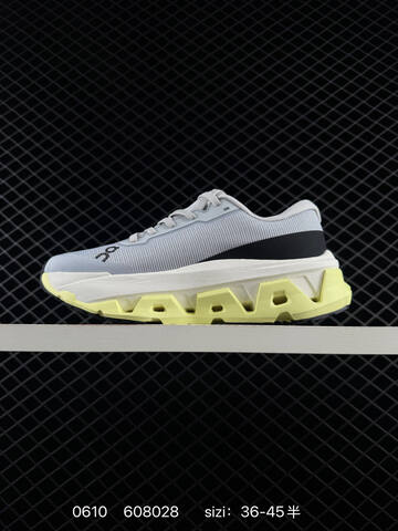 On Cloudmonster 2 Mist Grey Black Pale Yellow White EU 36-45 Running Shoe Running Sneakers - Unisex (BS-85176)