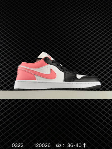 Jordan Air Jordan 1 Low Black White Pink EU 36-40 Sneaker - Unisex (BS-79631)