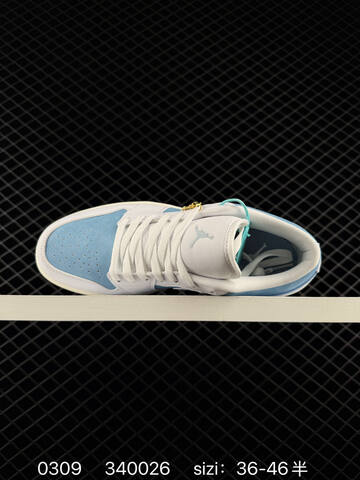Jordan Air Jordan 1 Low White Light Blue Sail Gum Brown EU 36-46 Sneaker - Unisex (BS-79683)