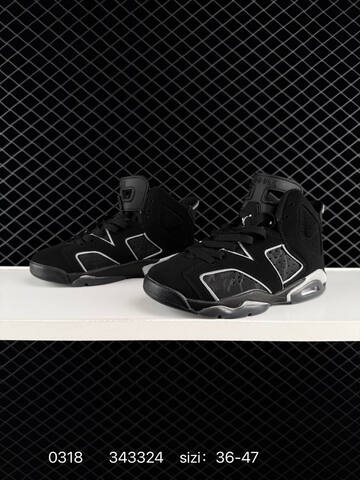Jordan Air Jordan 6 Retro Black Metallic Silver EU 36-47 Basketball Shoe - Unisex (BS-79648)