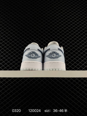 Jordan Air Jordan 1 Low White Light Blue Dark Navy EU 36-46 Sneaker - Unisex (BS-79638)