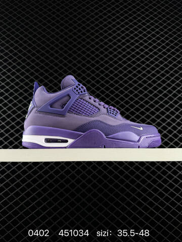 Jordan Air Jordan 4 HF4340-500 Purple White EU 35 5-48 Basketball Shoe - Unisex (BS-79565)