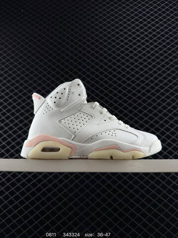 Jordan Air Jordan 6 Gold Hoops White Light Pink Pale Yellow Gold EU 36-47 Basketball Shoe - Unisex (BS-80930)