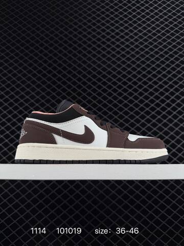 Jordan Air Jordan 1 Low White Brown Black Orange EU 36-46 Sneaker - Unisex (BS-80282)
