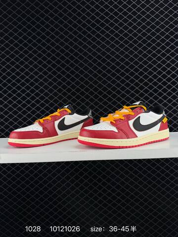 Jordan Air Jordan 1 Low x Travis Scott HV8566 Red White Black Yellow Cream EU 36-45 Sneaker - Unisex (BS-80411)