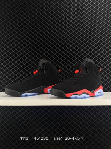 Jordan Air Jordan 6 Retro OG Reverse Infrared Black Infrared Red Clear Blue EU 36-47 5 Basketball Shoe - Unisex (BS-80288)