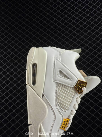 Jordan Air Jordan 4 Retro Vivid Sulfur White Metallic Gold Sail EU 36-47 Basketball Shoe - Unisex (BS-80879)