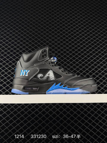 Jordan Air Jordan 5 Retro Black Blue White Red EU 36-47 Basketball Shoe - Unisex (BS-80066)