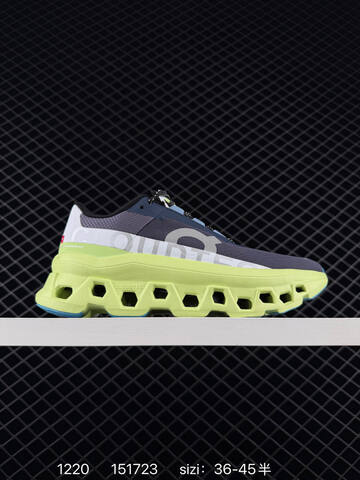 On Cloudmonster Black And White Light Blue EU 36-45 Running Shoe Running Sneakers - Unisex (BS-85429)