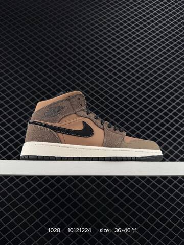 Jordan Air Jordan 1 Retro Mid 852542-010 Grey White Navy Blue EU 36-46 Sneaker - Unisex (BS-80407)