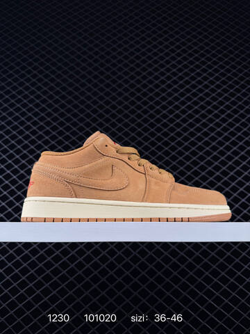 Jordan Air Jordan 1 Low Tan Beige Red EU 36-46 Sneaker - Unisex (BS-79941)