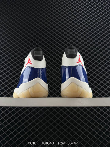 Jordan Air Jordan 11 Retro IH0296-400 White Navy Blue Red Cream Black EU 36-47 Basketball Shoe - Unisex (BS-80905)