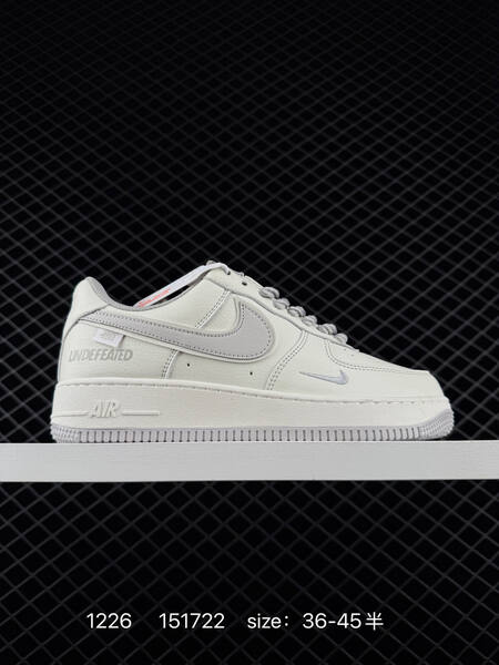 Nike Undefeated x Air Force 1 Low White with assorted accent colors burgundy grey olive navy EU 36-45 lifestyle