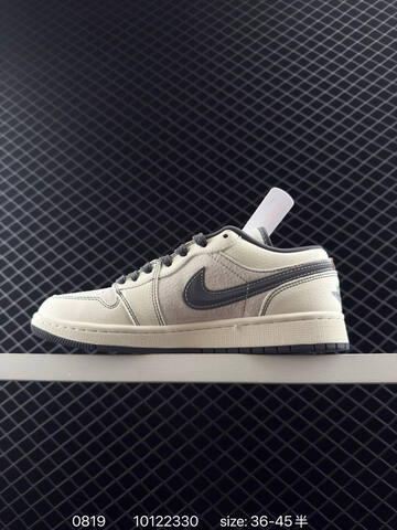 Jordan Air Jordan 1 Low Light Beige Dark Grey Red EU 36-45 Sneaker - Unisex (BS-80881)
