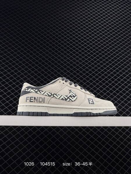 Nike SB Dunk Low beige black with Fendi monogram details EU 36-45 5 skate lifestyle