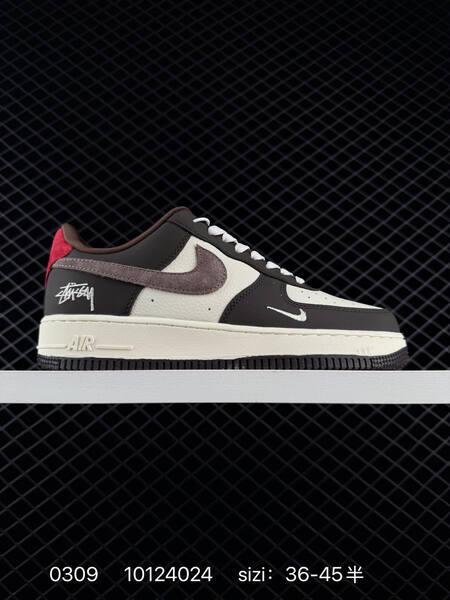 Nike Air Force 1 07 Low multiple colorways shown white red black grey gum brown cream red white navy tan EU 36-45 lifestyle