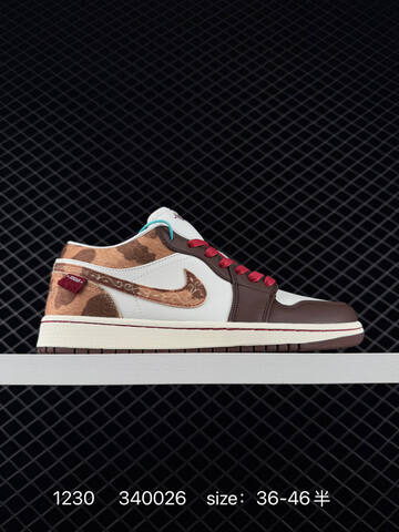 Jordan Air Jordan 1 Low CNY IQ5321-121 White Brown Red Sail Tan EU 36-46 Sneaker - Unisex (BS-79938)