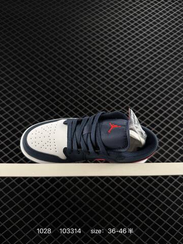 Jordan Air Jordan 1 Low Navy White Red EU 36-46 Sneaker - Unisex (BS-80410)