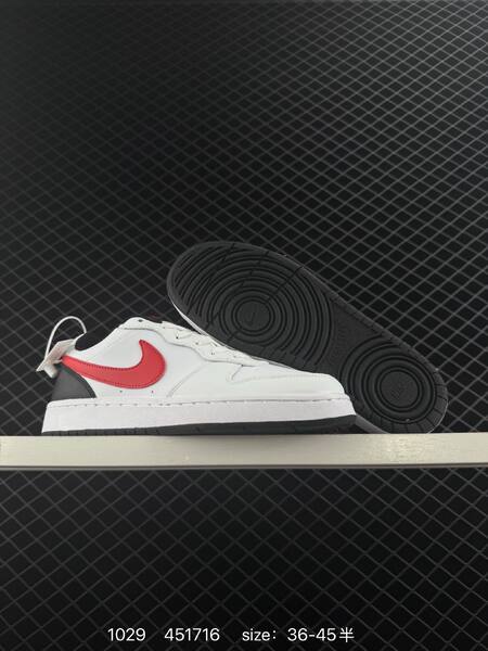 Nike Court Borough Low White Black Red EU 36-45 5 casual lifestyle