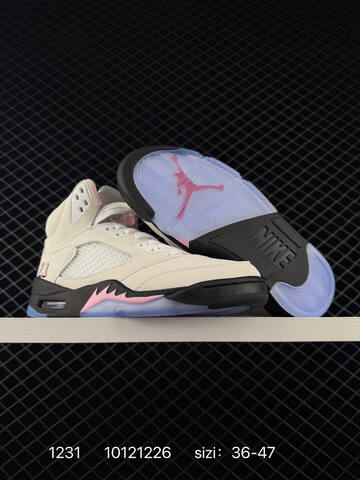 Jordan Air Jordan 5 Retro SP Dawn Off White Black Pink Ice Blue EU 36-47 Basketball Shoe - Unisex (BS-79924)