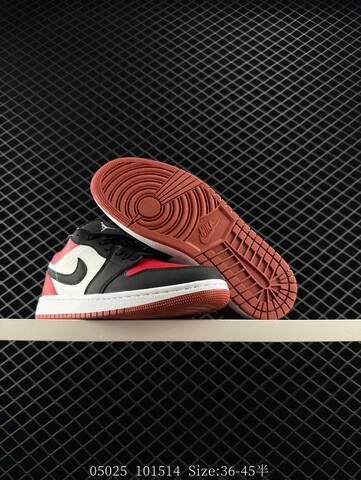 Jordan Air Jordan 1 Low Black White Red EU 36-45 Basketball Shoe - Unisex (BS-81303)