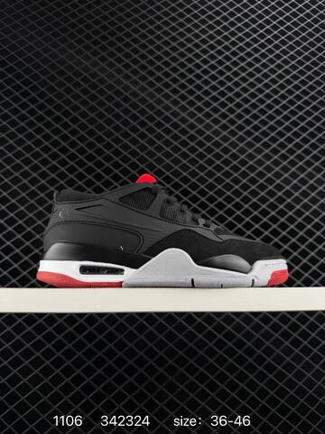 Jordan Air Jordan 4 RM FQ7939 Black White Red EU 36-46 Basketball Shoe - Unisex (BS-80334)