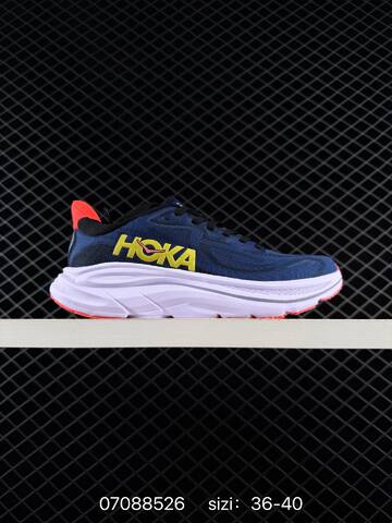HOKA ONE ONE Clifton 10 Navy Blue Black Red White EU 36-40 Running Shoe Running Sneakers - Unisex (BS-86167)