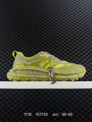 HOKA ONE ONE MAFATE THREE 2 White Neon Yellow Grey Red EU 36-45 Trail Shoe Trail Running Sneakers - Unisex (BS-86381)
