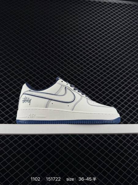 Nike Air Force 1 Low 07 White Navy Blue EU 36-45 lifestyle