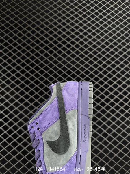 Nike SB Dunk Low x Supreme purple and gray with black swoosh 36-46 5 skate lifestyle