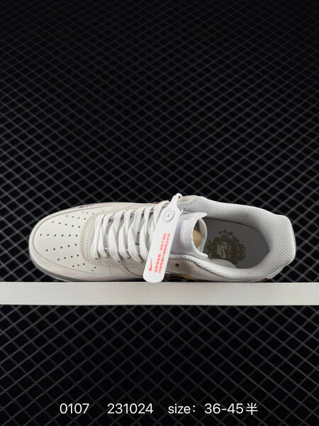 Nike Air Force 1 Low cream white with brown and tan accents 36-45 lifestyle