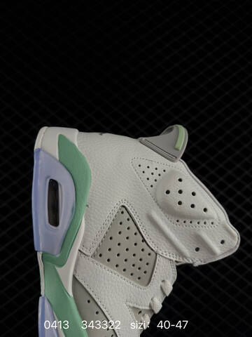 Jordan Air Jordan 6 Retro White Grey Mint Green EU 40-47 Basketball Shoe - Men's (BS-79492)