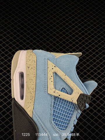 Jordan Air Jordan 4 Retro University Blue Light Blue Beige Black White EU 35 5-48 Basketball Shoe - Unisex (BS-79992)