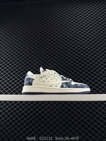 Jordan Air Jordan 1 Low Travis Scott Louis Vuitton Black Off White Green EU 36-46 Sneaker - Unisex (BS-81241)