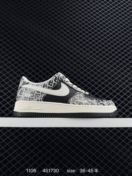 Nike Air Force 1 07 Low various colorways with BAPE Louis Vuitton-style prints gray cream blue gray brown cream black white 36-45 5 lifestyle