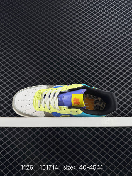 Nike Air Force 1 07 black grey with blue accents 36-45 5 lifestyle
