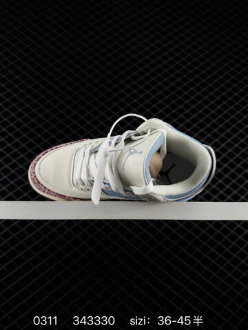 Jordan Air Jordan 3 Retro Sail Light Blue Burgundy Cream EU 36-45 Basketball Shoe - Unisex (BS-79679)
