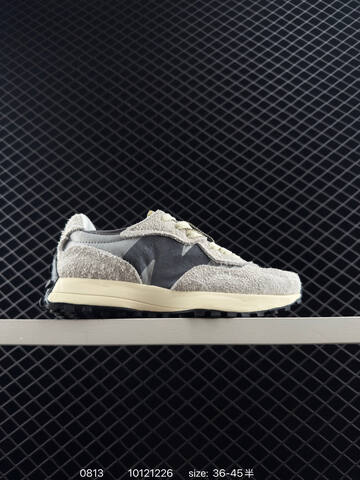 New Balance 327 black cream gray white