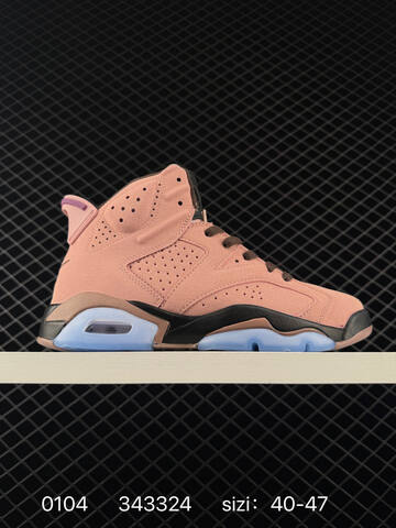 Jordan Air Jordan 6 Retro Pink Brown Black Blue EU 40-47 Basketball Shoe - Men's (BS-79908)