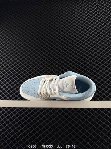 Jordan Air Jordan 1 Low IB7692-400 Light Blue White Beige Grey EU 36-46 Sneaker - Unisex (BS-80968)