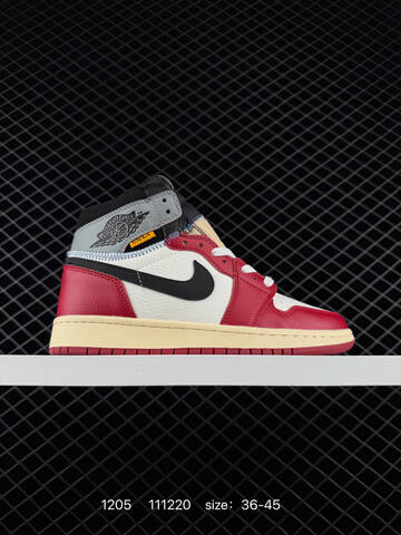 Jordan Union x Air Jordan 1 Retro High PK NRG White Black Red Cream EU 36-45 Basketball Shoe - Unisex (BS-80106)