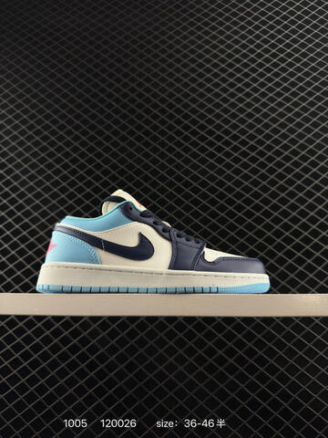 Jordan Air Jordan 1 Low Sail Navy Blue Light Blue EU 36-46 Skate Shoe - Unisex (BS-80578)