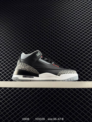 Jordan Air Jordan 3 Retro White Black Blue Grey EU 36-47 Basketball Shoe - Unisex (BS-80743)