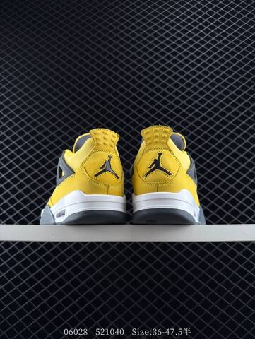 Jordan Air Jordan 4 Retro Tour Yellow Yellow Dark Grey White Black EU 36-47 5 Basketball Shoe - Unisex (BS-81129)