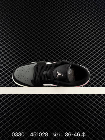 Jordan Air Jordan 1 Low Black White Light Pink EU 36-46 Sneaker - Unisex (BS-79579)
