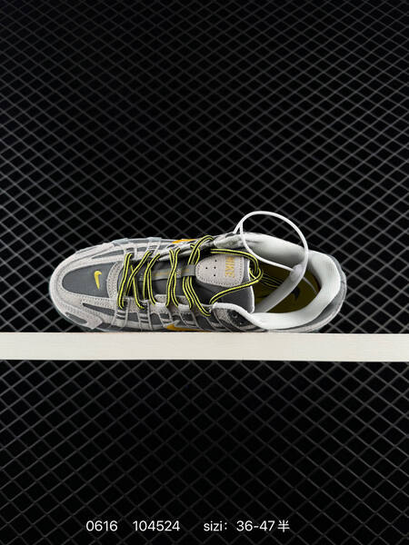 Nike P-6000 Premium light grey dark grey yellow white EU 36-47 running shoe