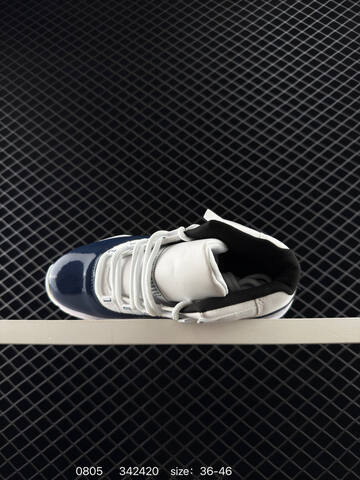 Jordan Air Jordan 11 Retro White Navy Blue Translucent EU 36-46 Basketball Shoe - Unisex (BS-80965)