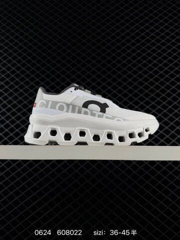 On Running Cloudmonster 608022 Light Grey White EU 36-45 Running Shoe Running Sneakers - Unisex (BS-85123)